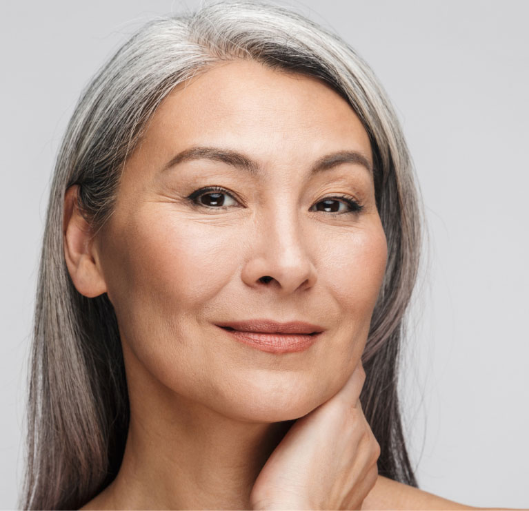 mishawaka woman with silver hair after facetite model mishawaka woman with silver hair after facetite model